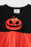AC Girls Halloween Pumpkin Polka dot Romper