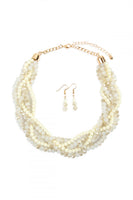SBV BRAIDED GLASS BEAD EARRINGS