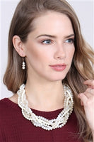 SBV BRAIDED GLASS BEAD EARRINGS