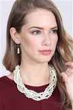 SBV BRAIDED GLASS BEAD EARRINGS