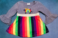 AC Gray Rainbow Dinosaurs