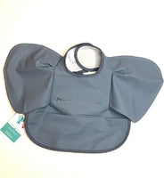 AC Bib Gray Elephant Ruffled Baby with Pocket
