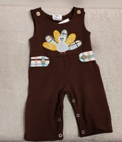 AC Boys Thanksgiving Turkey Applique Romper