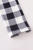 AC MERRY CHRISTMAS RUFFLE PLAID DRESS
