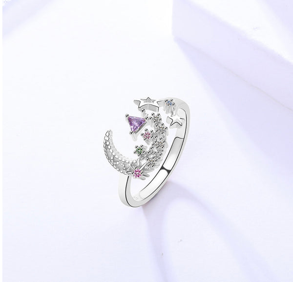 Sun Adjustable Silver Ring