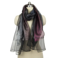 Ombre Glitz Wrap Sparkly Silk Scarf