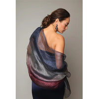 Ombre Glitz Wrap Sparkly Silk Scarf