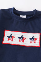 AC Dark Blue Three Stars & Stripes Shorts Set