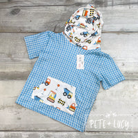 AC Blue White Plaid Construction Shirts