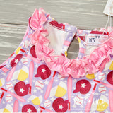 PRE-ORDER AC Girls Short Sleeve Pink Star Softball Dress