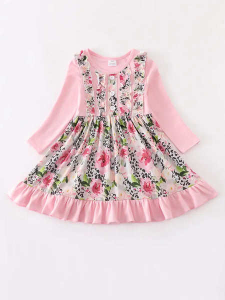 AC Pink Floral Smocked Dress