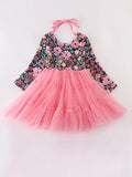 AC Pink Floral Tutu Girls Dress