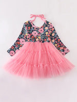 AC Pink Floral Tutu Girls Dress
