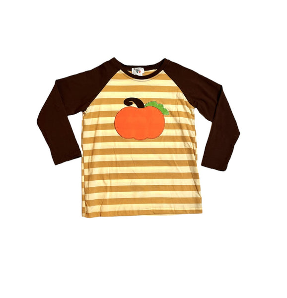 AC Pumpkin Light Brown Stripes Long Sleeve Shirt