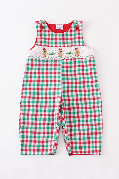 AC RED AND GREEN GINGERBREAD BOY romper