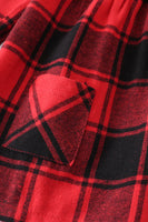 AC Red Black Plaid Ruffle Dress