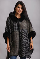 Saachi Beverly Ann Fur Faux Kimono