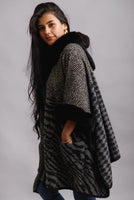 Saachi Beverly Ann Fur Faux Kimono