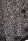 Saachi Posey Fur Pompom Poncho - grey