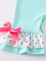 AC Snowman Applique Ruffle Girl Romper