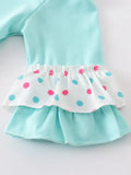 AC Snowman Applique Ruffle Girl Romper