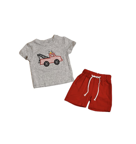 AC Tow Truck Two Piece Short Set