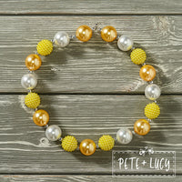 AC Princess Tulle: Yellow Bubble Gum Necklace