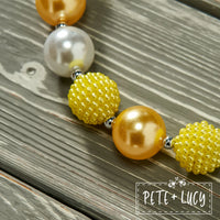 AC Princess Tulle: Yellow Bubble Gum Necklace