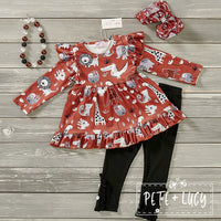 AC Girls Zoo Fun Long Sleeve 2 Piece Pants Set
