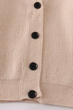 AC Kids Beige Button Down Ribbed Cardigan