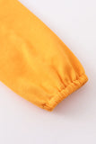 AC Girls 2 PCS Mustard Yellow Floral Ruffle Skirt Set