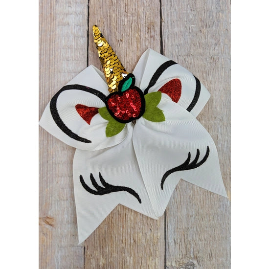 AC Apple Unicorn Horn Cheer Bow