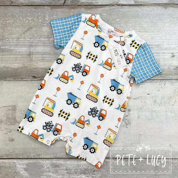 AC Boho Trucks Boy's Infant Romper