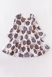 AC Girls Leopard Pumpkin Twirl Dress