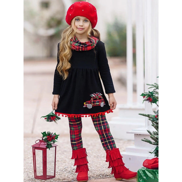 Red plaid 2025 christmas leggings