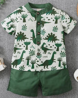 BTL - Boy Casual Summer Set / Green Dinosaur