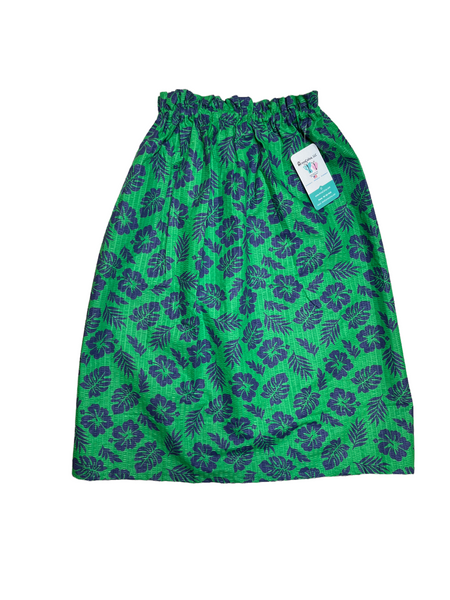 AC Handmade Green/Blue Hawaiian Skirt
