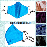 100% Dupioni silk mask