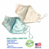 100% organic cotton 3D face mask plaid