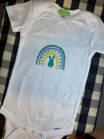 BTD Peep Rainbow onsie 12Mo & 6-9Mo