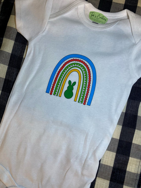 BTD Peep Rainbow onsie 12Mo & 6-9Mo
