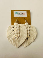 ODA Macrame Feather Earring