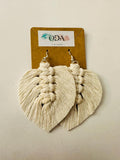ODA Macrame Feather Earring