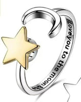 Sun Gold and star ring