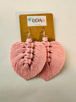 ODA Macrame Feather Earring