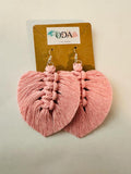 ODA Macrame Feather Earring
