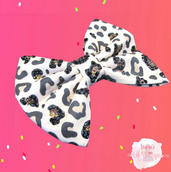Starla’s Bedazzeled Leopard Bow