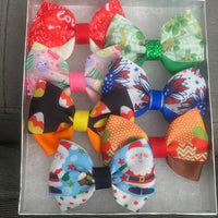 Starla small holiday bow set