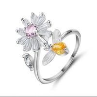 Sun Bee and flower ring