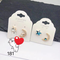 Sun moon/star earrings